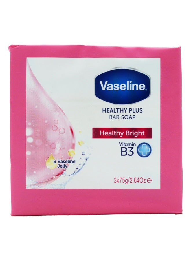 Vaseline Healthy Bright Bar of Soap with Vitamin B3 3x75g - Image 1